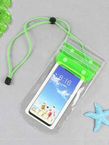 1 pieza Bolsa impermeable para teléfono, diseño triple impermeable, compatible con pantalla táctil, apta para nadar, bañarse, funda impermeable para teléfono - Multicolor - Ver 10