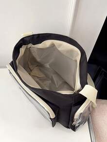 Japanese Style School Backpack, Versatile Minimalist Large Capacity Bag, Transparent Jelly Satchel Shoulder Crossbody Bag For Women - Black - View 10