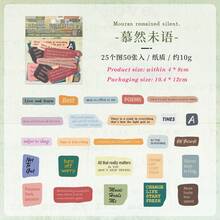 50张/包 英文贴纸，适用于剪贴簿、手账贴纸 - YFYC - 查看 16