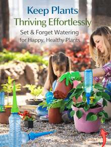 10-Pack Indoor Plant Self-Watering Drip Kit With Adjustable Valves – Automatic Watering Device For Vacation/Business Trip, Lazy Gardener Essential, Random Color, Perfect For Back-To-School & Easter Gifts - Multicolor - View 11