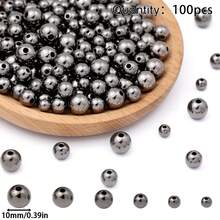 100-1000颗亚克力光滑圆珠,CCB散珠,DIY首饰制作材料,适用于项链、手链、耳环、手工串珠 - diy - 查看 26