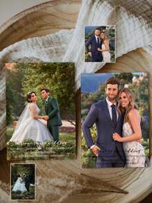 Tarjeta postal personalizada con foto, tarjeta postal de boda, personalizada, estilo de renderizado 3D, información de texto personalizada - Multicolor - Ver 2