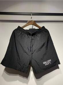 GALLERY Quick Dry Athletic Shorts For Men Lightweight Breathable Summer Outdoor Shorts - 黑色 - 查看 1