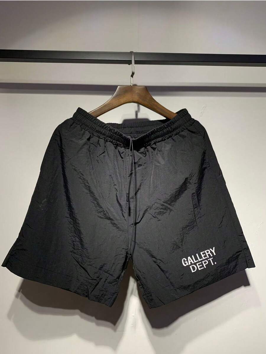 GALLERY Quick Dry Athletic Shorts For Men Lightweight Breathable Summer Outdoor Shorts - 黑色 - 查看 1