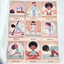 1Set Of 24pcs Women's Yoga Pose Pocket Hug Card, Suitable For Yoga Classes And Friends, Graduation, Weddings, Birthday Party Gifts - Multicolor - View 4