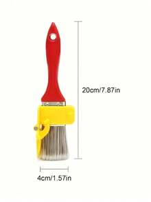 1pc Multi-Function Edging Brush Set, Manual Painting Tool, Plastic Handheld Clear Cutting Brush With Wooden Handle, Suitable For Decorating Walls, Ceilings, Window Frames And Narrow Surfaces - A - View 7