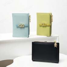 Original High-End Large-Capacity Short Women's Wallet Korean Version Of The Ins Style Simple Multi-Card Slots Two-Fold Wallet For Women Money Wallet Mini Wallet Purse Wallet Small Wallet Cute Wallet Travel Essential Summer - Multicolor - View 1