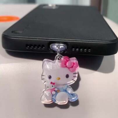 SANRIO 1个/2个装 2D亚克力可爱手机防尘塞，适用于Type-C接口手机，手机保护配件，可爱手机挂饰，适合生日、派对、节日礼物，2026年新品上市