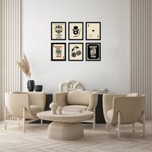 6pcs Poker Wall Decor Set, Retro Pink/Black Ace & Queen Playing Card Minimalist Style Canvas Artwork, Suitable For Bedroom, Living Room, Gallery, Bar, 8*10 Inch Frameless - Black - View 4