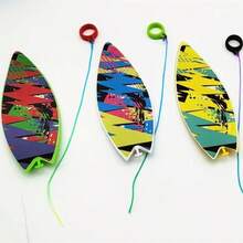 Mini Finger Surfboard, Creative Small Toy, Surfboard, Finger Surfboard Creative Mini Finger Surfing Board, Finger Skateboard Toy For Teens And Office, Stress Relief (Random Color For Rope And Ring) - Multicolor - View 6