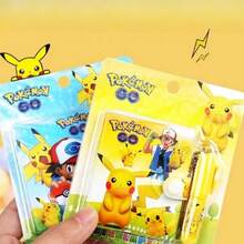 pokemon 2/4/8 piezas Cuaderno de Bolsillo de Monstruos de Bolsillo con Bolígrafo, Bloc de Notas de Espiral, Regalo de Estudiante, Adecuado para Vacaciones, Fiestas, Regalos Pequeños (Bolígrafo y Cuaderno son una Combinación Aleatoria) - Multicolor - Ver 5