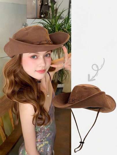 Mũ tai bèo nữ ngoài trời, mũ denim chống nắng khi đi câu cá, leo núi, cắm trại, chống nắng.