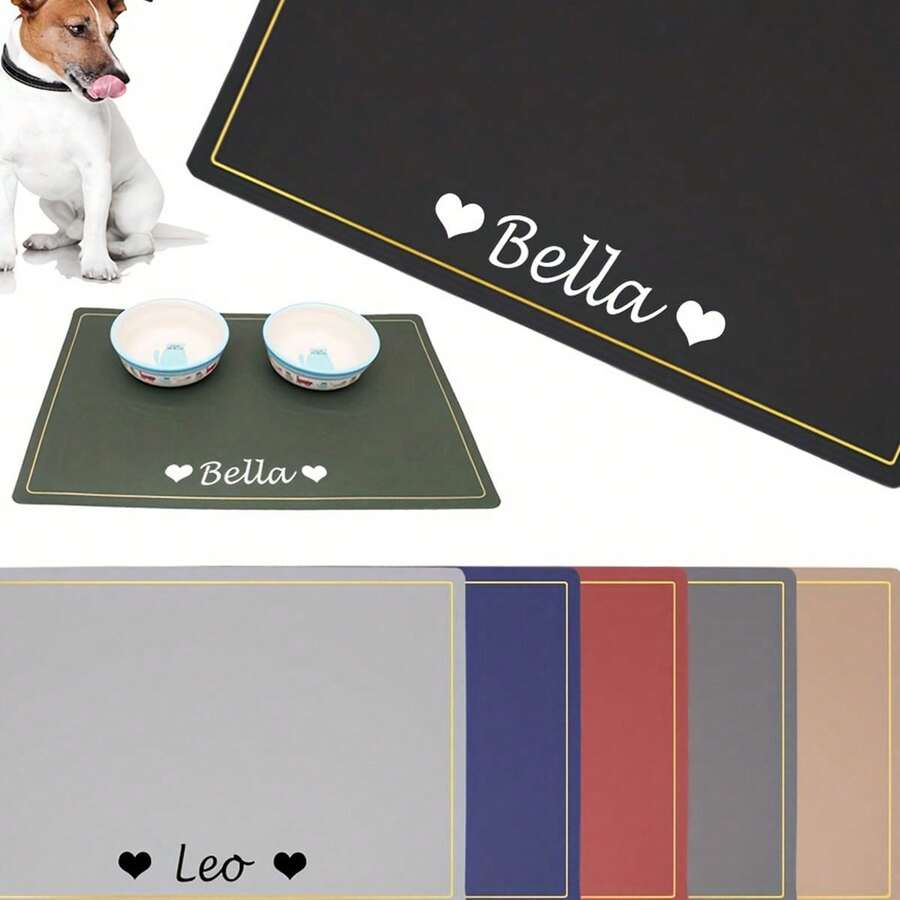 Customizable Large Size Diatomite Pet Food Bowl Mat With Anti-Slip Rubber Bottom, Suitable For Dogs, Durable And Easy To Clean - Multicolor - View 1