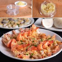 1/2 件装手动蒜蓉器 - 多功能研磨器，适用于大蒜、洋葱、生姜、香草、坚果等，抗冲击厨房小工具，易于使用和清洁 - 透明 - 查看 10