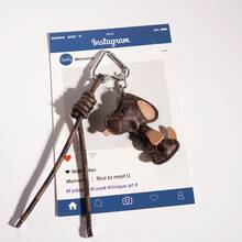 1pc Dog Bag Charm, Original Designer Leather Keychain, Cute Backpack Pendant - Multicolor - View 6