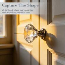 12pcs Crystal Glass Cabinet/Drawer/Wardrobe 1.18" Small Zinc Alloy Knob Handles, Furniture Hardware Accessories - Multicolor - View 6