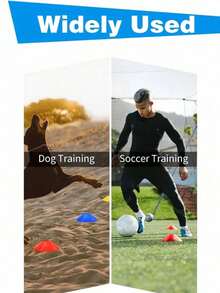 10pcs Soccer Training Marker Discs, Professional Path Markers To Improve Skills, Flat Disc Design Won't Trip Or Block Ball, Precisely Mark Training Routes And Zones - Multicolor - View 7
