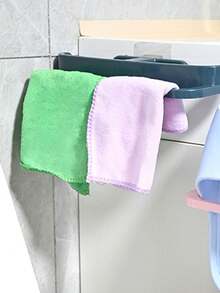 Bathroom Slipper Shelf No Punching Wall Mounted One Piece Shoe Rack Space Saving Shelf Bathroom Hanging - Multicolor - View 3