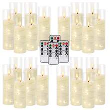 24/48 3-Size Ivory Colored Acrylic Light String Electronic Candles, Special Light String Technology To Light Up A Warm Atmosphere, 3-Size Brightness Adjustable, Suitable For Family Gatherings, Party Activities, Home Decoration, Emergency Lighting, Etc - 24 cái - Xem 3