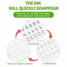 Groove Practice Notebook, Digit Practice Notebook, English Alphabet Practice Notebook, Pen Control Training, Writing Book, Creative English Math Writing Learning Supplies, Reusable - English Alphabet Training - View 3