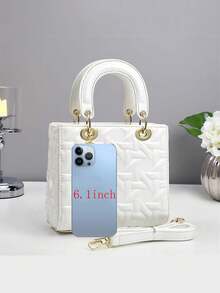Retro Umhängetasche mit Krokodilleder-Textur, multifunktionale Umhängetasche mit großer Kapazität, modisches Design, neue stilvolle kleine quadratische Handtasche, Umhängetasche geeignet für Ausflüge, Reisen, Einkaufen, modische Farbblock Umhängetasche, Umhängetasche mit Lässig-Luxus-Großraumkapazität, Schultergurt oder Umhängetasche, modische Tasche als Geschenk zum Valentinstag - Verschiedenfarbig - Übersicht 3