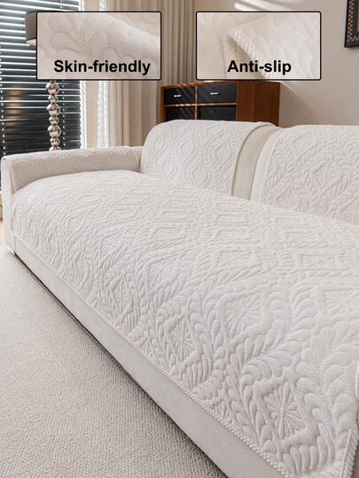 1pc Waterproof Sofa Cover, Breathable & Soft, Machine Washable, Pet-Friendly, Durable, Suitable For 1/2/3/4 Seater Sofa Armrest Backrest, Seasonal Decor & Furniture Protection