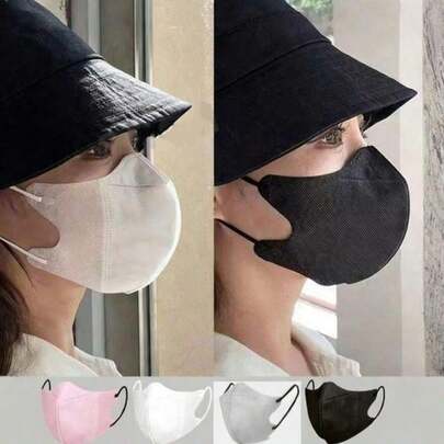 10/20/50pcs Disposable Face Masks For Women, High-Quality 3D Contoured Design, Slimming, Lightweight & Breathable Ear Loop Masks For Summer