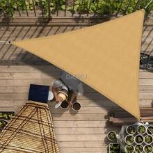 Mallas Velaria Triangular Raschel 90% - 2x2x2m Beige - Doble Bastilla y Jaretas Reforzadas, Protección UV, HDPE de Alta Densidad, Resistente al Sol y Desgaste, Ideal para Jardín y Exteriores - Beis - Ver 1