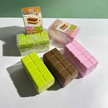 1个巧克力慢回弹玩具 - 布朗尼蛋糕造型 - 食物造型 - 慢回弹 - 柔软湿润 - 解压玩具 - 生日礼物 - 完美礼物 - 收藏品 - 彩色 - 查看 2