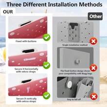 Silicone Phone Holder For Bogg Bags Attachment For Beach Bags Compatible With Most Mobile Phones White - 白色 - 查看 5