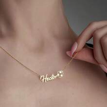 1pc Personalized Stainless Steel Name Necklace, Football Pendant, Jersey Number Necklace, Sports Jewelry Gift, Football Player Gift, Mother's Day Gift, Family Birthday Gift, Christmas Gift, Valentine's Day Gift, Rose Gold Fashionable Autumn Style, Retro Style, Neutral Style, Minimalist Style, Leisure Style, Style, Gothic Style, Punk Style. Customized - Multicolor - View 5