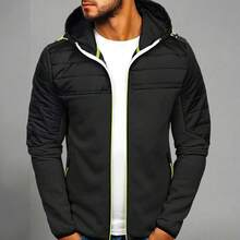 Shendy Vendy Men's Sweatshirt With Sports Hood With Zipper Hoodie - 黑色 - 查看 8