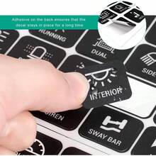 120PCS Car Switch Panel Sticker, Auto Console Switch Label Decal Kit Panel Button Stickers, Rocker Toggle Switch Decals, Text Sticker Car Dashboard, Truck, Boat, RV - 預設 - 查看 3