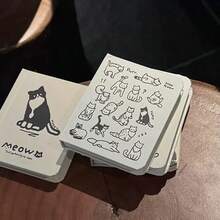 Cute Cartoon Cat Notebook, Blank Page Mini Pocket Notebook, Portable Student Planner Diary - One Size - View 6
