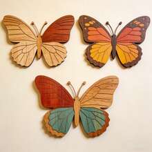 Decoración de pared de mariposa de acrílico estilo nórdico para habitación, decoración del hogar, fondo de fotografía - A - Ver 1