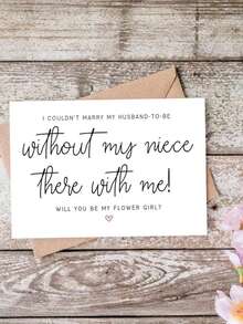 1 Thiệp cầu hôn phù rể/phù dâu trang nhã - "Đã đến lúc diện vest rồi!" với hình minh họa bộ lễ phục tuxedo, hoàn hảo cho lễ cưới, lời chúc của quý ông "Em có muốn làm phù dâu của anh không?", Thiệp phù dâu, Thiệp cầu hôn, Đám cưới, 5*7 inch - Kèm phong bì dày - Màu Khaki - Xem 2