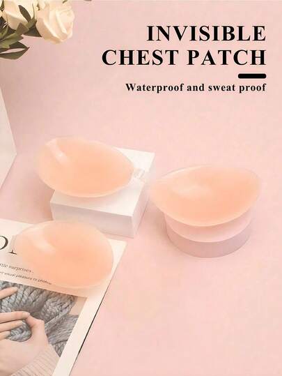 Women's Invisible Strapless Adhesive Bra, Sexy Silicone Bust Lift Bra Pad, Backless Bra For Dresses, Gowns And Lingerie