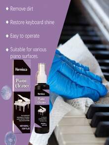 Harmisca钢琴清洁喷雾，温和日常清洁钢琴黑白琴键，增亮、抛光、焕新、防尘 - 液體 - 查看 4