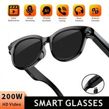 Gafas inteligentes con IA 2026 nuevas con cámara de 2MP/Cámara/Traducción inteligente con IA/Traducción multilingüe/Respuesta inalámbrica/Rechazo/Reproducción de música/Asistente de voz/Grabación/Grabación de video y talla grande funciones - Ver 12