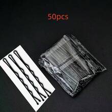 200/100/50/20pcs Women Simple Black Solid Color Hair Clips, Suitable For Ladies Hair Accessories, Black Text Hair Clips, Hair Clips, Small Black Clips, Headwear, Hair Pins, Trimming Clips, Wavy, Hair Styling Clips, Women Hair Clips,Summer,Holiday,Travel - Black - View 10