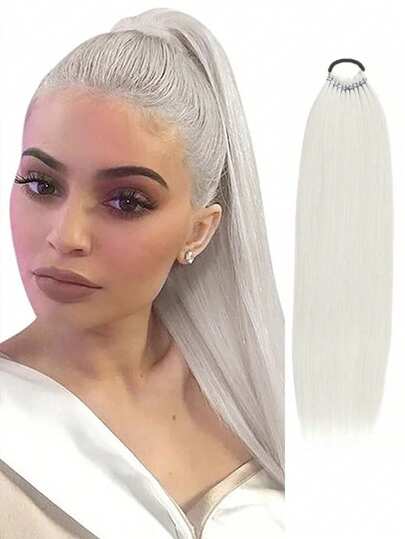 24-Inch Long Braided Straight Ponytail, Made Of Polyester Fiber, Available In Multiple Colors. Suitable For Women To Wear In All Seasons, Also Can Be Used As Daily Accessory.