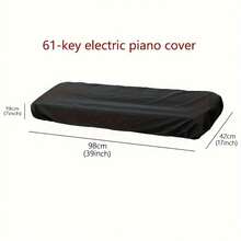 1 tấm phủ chống bụi cho bàn phím đàn piano, phù hợp với đàn piano điện tử, tấm bảo vệ bàn phím nhạc có dây rút và khóa, phù hợp với đàn 61 phím và 88 phím, tấm phủ đàn piano điện tử - Sử dụng tại nhà, vải Oxford màu đen, tấm phủ tối giản, tấm phủ chống bụi cho bàn phím đàn piano - màu đen - Xem 11