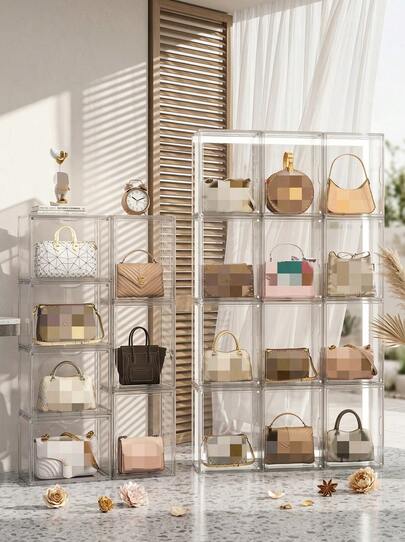 1 Stück vielseitige klare Acryl Staubschutz Aufbewahrungsbox - Staubdichte Vitrine für Modelle, Werkzeuge & Bücher | Transparenter Organizer Behälter, Produktausstellungsregale, Tasche Aufbewahrung, Spielzeug Aufbewahrung, Schuh Aufbewahrung, Kosmetik Aufbewahrung, Artefakt Aufbewahrung, Luxus Aufbewahrung, Parfüm Aufbewahrung, Handgefertigte Vitrine