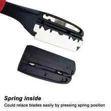 univinlions 6" Rainbow Silver Black Optional Spring Internal Sharp Barber Razor Dual Edge Blade Shaver Beard Face Underarm Body Shaving - Multicolor - View 5