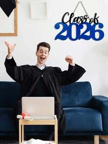 2026 Wooden Graduation Decoration - Red 2026 Graduate Photo Booth Prop And Party Decor, 2026 Graduate Gift Sign, Graduation Party Decoration (Blue) - Blue - View 6