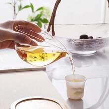 1个透明高硼硅玻璃平底船形耐热茶壶，创意日式平底船形茶具 - 彩色 - 查看 5