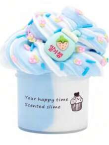 Soft Non-Sticky Slime Toy, Sky Blue & Pink Cloud Slime, Creative Stress Relief DIY Toy For Boys & Girls, Suitable For Classroom Rewards, Christmas & Easter Toys, Children's Slime Party Favors And Sensory Toys, Great For Birthday Gifts (Random Stickers) - Multicolor - View 20