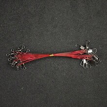 AVlcoaky 100pcs Anti Bite Steel Fishing Line Steel Fishing Leader Line Wire With Swivels And Snaps Fishing Accessories - Multicolor - View 8