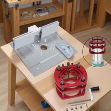 Aluminum Router Lift Jig & Plate Kit For Woodworking - Effortless & Precise Milling Cutter Height Adjustment For Router Table - A - View 11