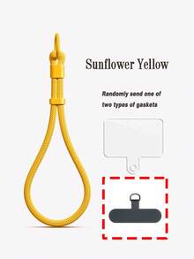 1pc Minimalist Adjustable Short Strap Buckle Lanyard, Phone Lanyard, Water Bottle Holder, Key Chain, Wrist Strap With Pad - Multicolor - View 19